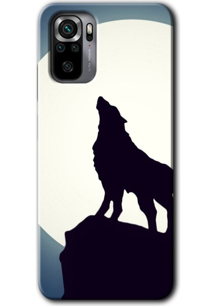 Xiaomi Redmi Note 10 Kılıf Hd Desen Baskılı Arka Kapak + Temperli Cam - Dolunay Bozkurt