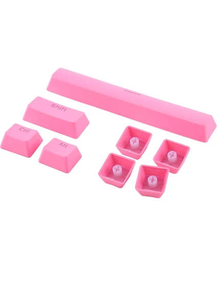 104 Tuş Universal Renkli Mekanik Klavye Tuş Takımı Kapağı Keycap Pembe