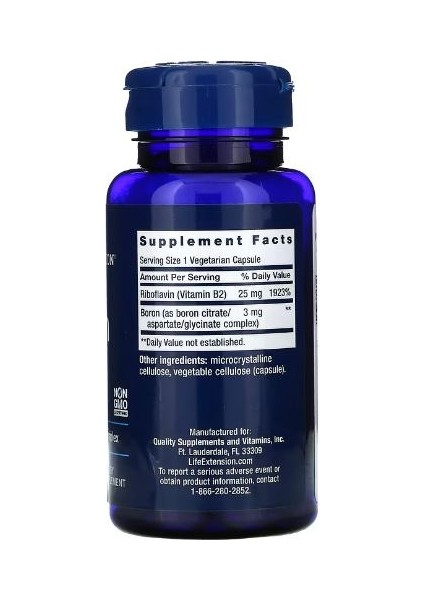 Life Extension, Boron, 3 Mg, 100 Vegan Kapsül