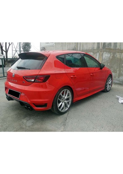 Seat Leon Mk3 Aero Marşpiyel Seti Mat Siyah Plastik 2012 2013 2014 2015 2016 modelleri