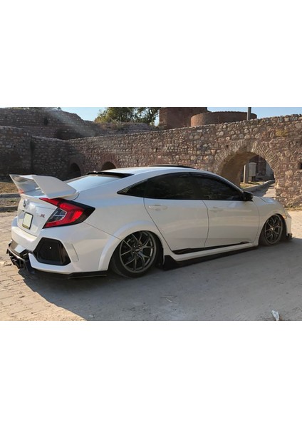 Honda Civic Fc5 Typer Marşpiyel Seti Mat Siyah Plastik 2016 2017 2018 2019 2020 2021