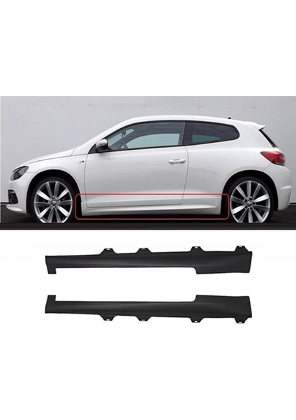 Vw Scirocco R Marşpiyel Seti Mat Siyah Plastik 2008 2009 2010 2011 2012 2013 2014 2015 2016 2017