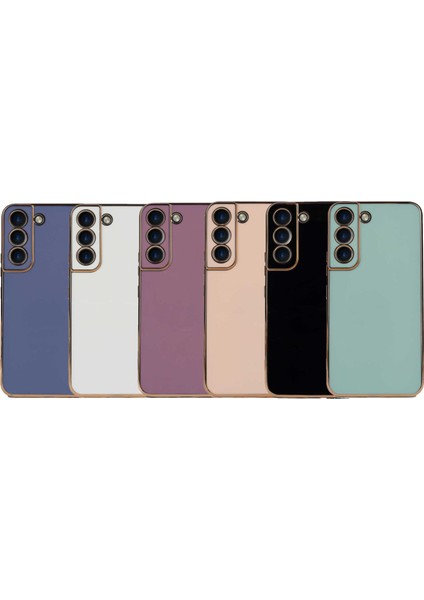 Samsung Galaxy S22 Plus Kapak Kamera Korumalı Lazer Kesim Lüx Silikon Kılıf - Mor indirimleri
