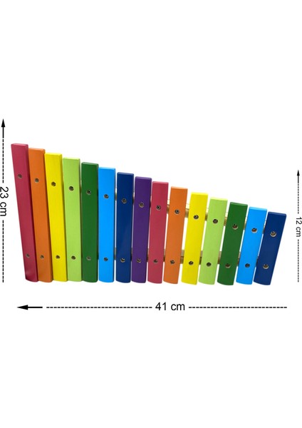 Eğitici Ahşap Oyuncak 15 Notalı Gökkuşağı Ahşap Ksilofon Müzik Aleti fiyatları