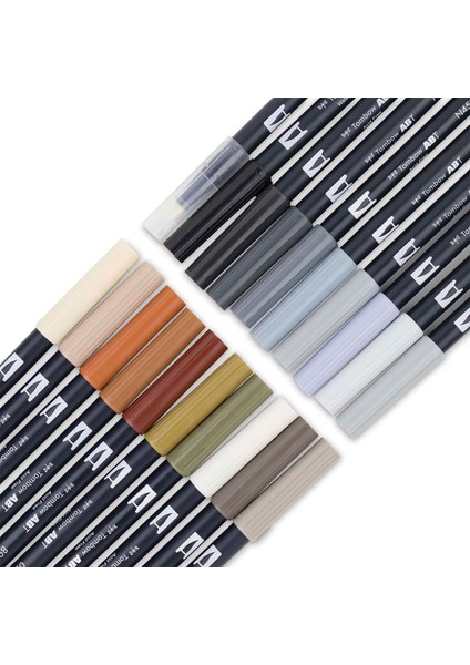 : Ab-T Dual Brush Pen Grafik Kalem Seti : Nötr Renkler (20 Renk) modelleri