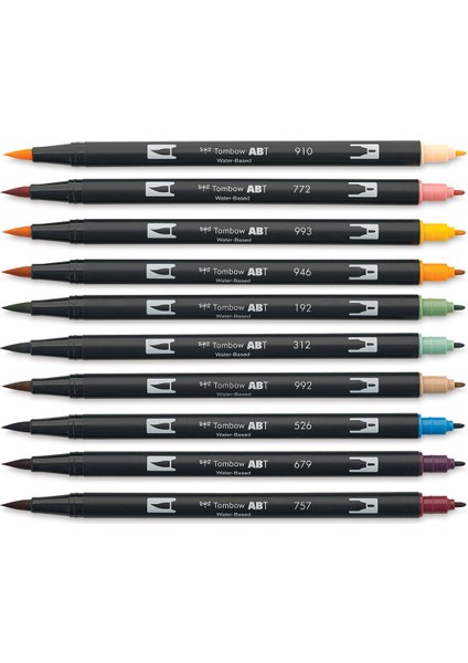 : Ab-T Dual Brush Pen Grafik Kalem Seti : Kırevi Renkleri (10 Renk) modelleri