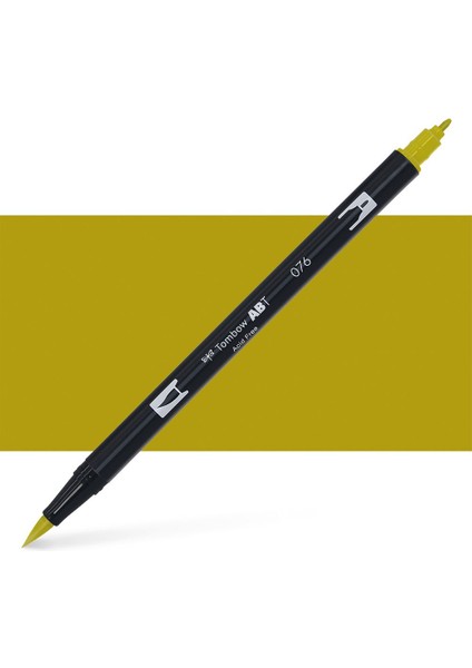 : Ab-T Dual Brush Pen Grafik Kalemi : Green Ochre 076