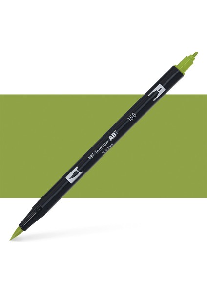: Ab-T Dual Brush Pen Grafik Kalemi : Dark Olive 158