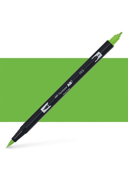 : Ab-T Dual Brush Pen Grafik Kalemi : Light Green 195