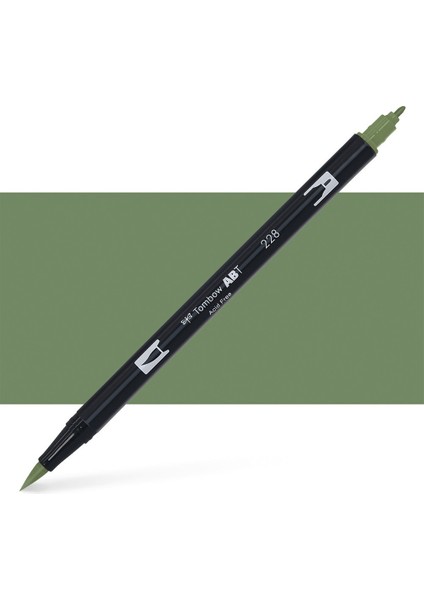 : Ab-T Dual Brush Pen Grafik Kalemi : Gray Green 228