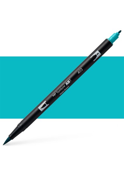 : Ab-T Dual Brush Pen Grafik Kalemi : Bright Blue 403