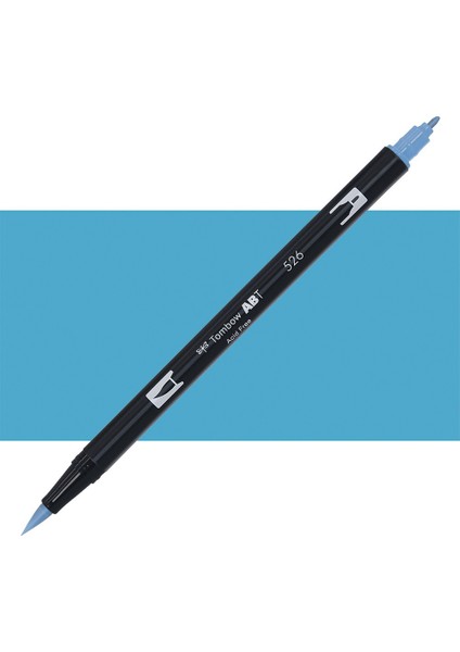 : Ab-T Dual Brush Pen Grafik Kalemi : True Blue 526