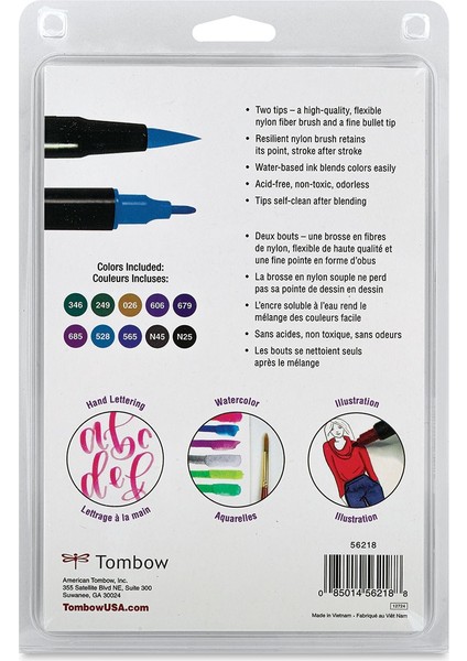 : Ab-T Dual Brush Pen Grafik Kalem Seti : Bohem Renkler (10 Renk) fiyatları