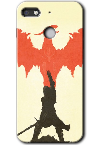 General Mobile Gm 8 Go Kılıf Hd Desen Baskılı Arka Kapak + Temperli Cam - Dragon Hunter 1