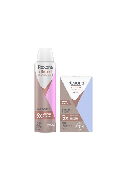 Clinical Protection Kadın Sprey Deodorant 150 Ml + Kadın Stick Deodorant 45 Ml