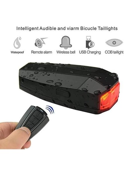 Akıllı Bisiklet Arka Işık Anti Lambası Bisiklet Alarm Arka Işık USB Şarj Edilebilir Arka Işık(Yurt Dışından) fiyatları