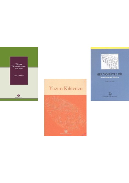 Her Yönüyle Dil - Yazım Kılavuzu - Türkiye Türkçesi Grameri Şekil Bilgisi 3 Kitap Set