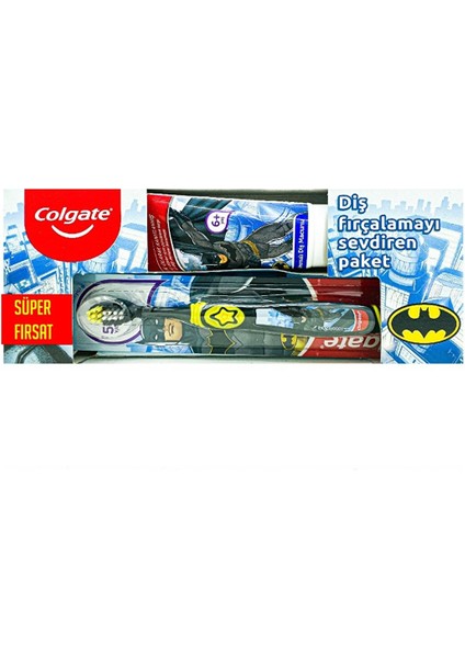 Batman Diş Fırçası+Diş Macunu 75ML 6 + Yaş 2 Li