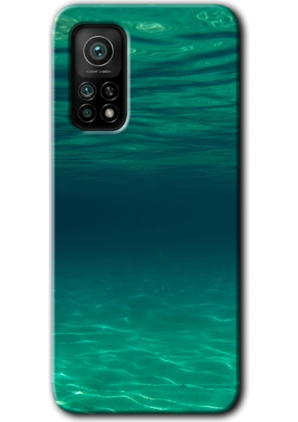 Xiaomi Mi 10T Kılıf Hd Desen Baskılı Arka Kapak + Temperli Cam - Derin Deniz