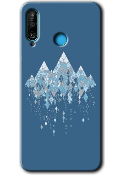 Huawei P30 Lite Kılıf Hd Desen Baskılı Arka Kapak + Temperli Cam - Iceberg