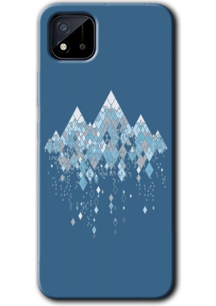 Realme C11 Kılıf Hd Desen Baskılı Arka Kapak + Temperli Cam - Iceberg