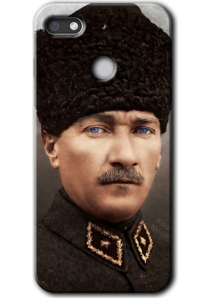 General Mobile Gm 8 Go Kılıf Hd Desen Baskılı Arka Kapak + Temperli Cam - Başkomutan Atatürk