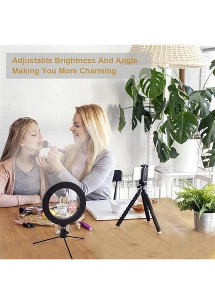 Doldurun Işık Masa Masaüstü Tripod 8 Inç Çapı 20 cm Canlı 13 W 5 V 84LED 2835 Lamba Boncuk Beyaz Işık USB Bağlantısı Zx Zbo8 Dc5(Yurt Dışından) fiyatları