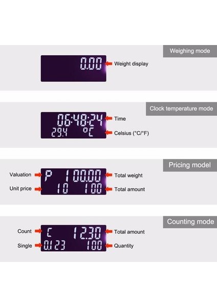 6 In 1 Çok Fonksiyonlu Dijital Terazi Elektronik 500G Ağırlık Dengesi ile Palm Hesap Makinesi Tasarım(Yurt Dışından)