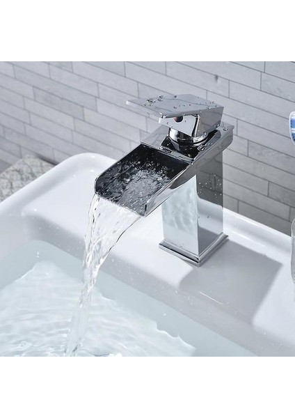Şelale Tasarım Musluk Banyo Tuvalet Lavabo Tek Delik Musluk(Yurt Dışından)