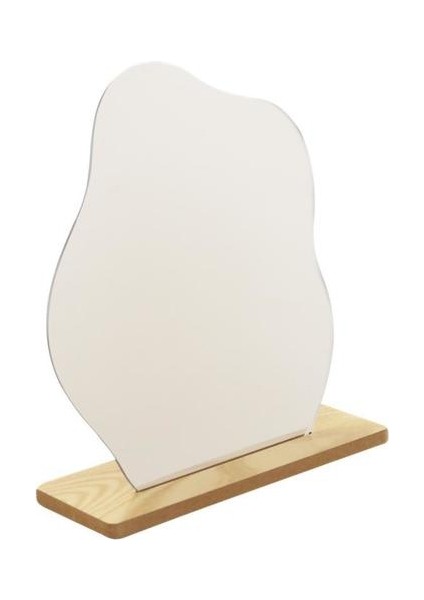 Makyaj Aynası Yıldız Şekli Akrilik Lens Ahşap Baz Güzellik Araçları Banyo Aynası Banyo Aynaları(Yurt Dışından)