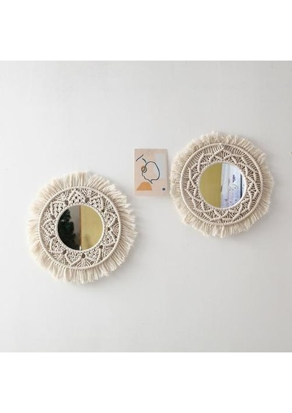 1pıc Duvar Aynası Dokuma El Yapımı Makyaj Aynası Makyaj Aynası(Yurt Dışından)