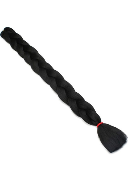 Afrika Örgüsü Rasta Ve Box Braid Için Sentetik Saç 100 Gram - Siyah