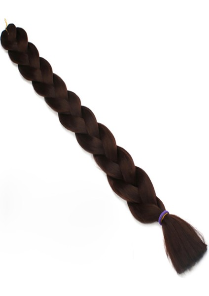Afrika Örgüsü Rasta Ve Box Braid Için Sentetik Saç 100 Gram - Koyu Kahve