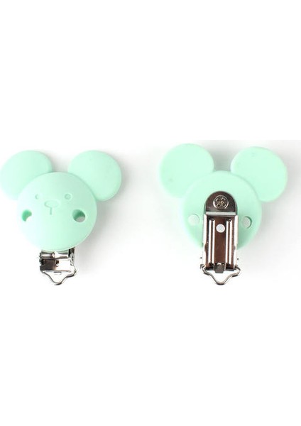 20 Adet Mickey Emzik Klipler Gıda Sınıfı Silikon Tutucu Dıy Aracı Aksesuarları Için Bebek Diş Çıkarma(Yurt Dışından)