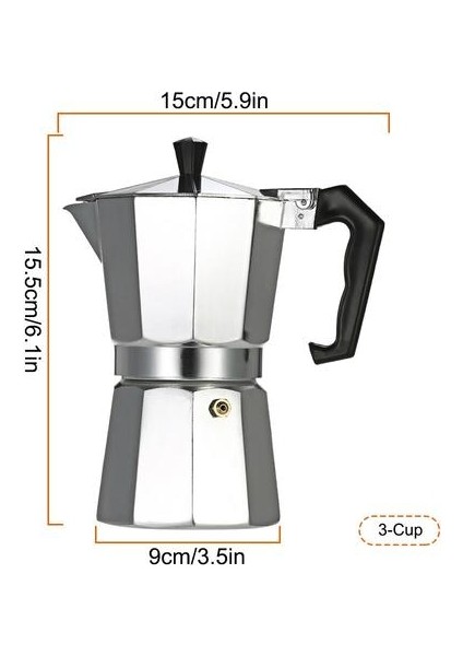 120 ml Italyan Kahve Kafeterya Percolator Cezve Gayzer Latte Kahve Makinesi(Yurt Dışından)