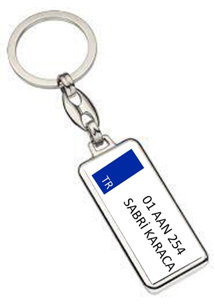 Krom Plaka Anahtarlık