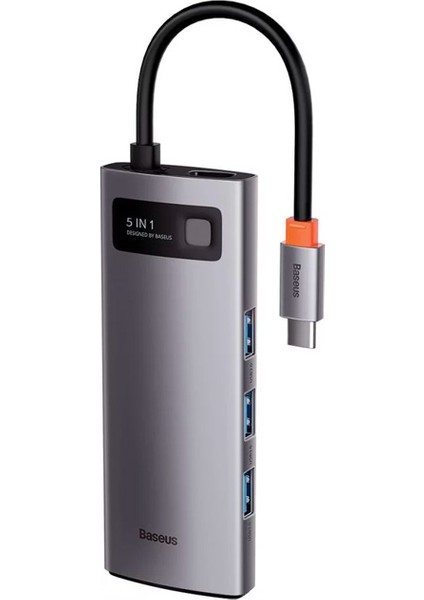 Baseus Metal Gleam 5in1 Multifonksiyonel Type-C Hub Adaptör Dock Station fiyatları