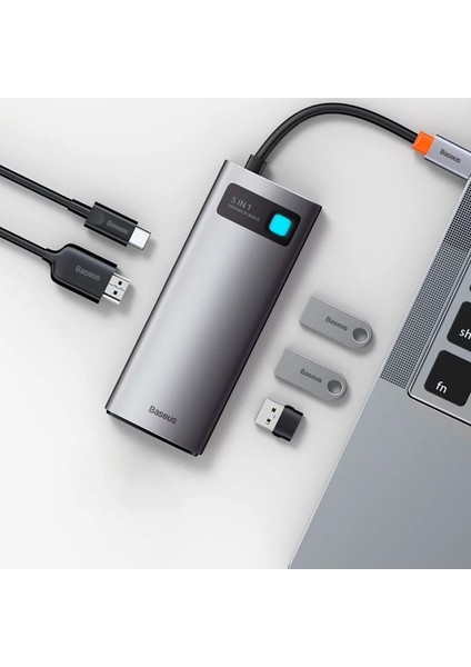 Baseus Metal Gleam 5in1 Multifonksiyonel Type-C Hub Adaptör Dock Station indirimleri