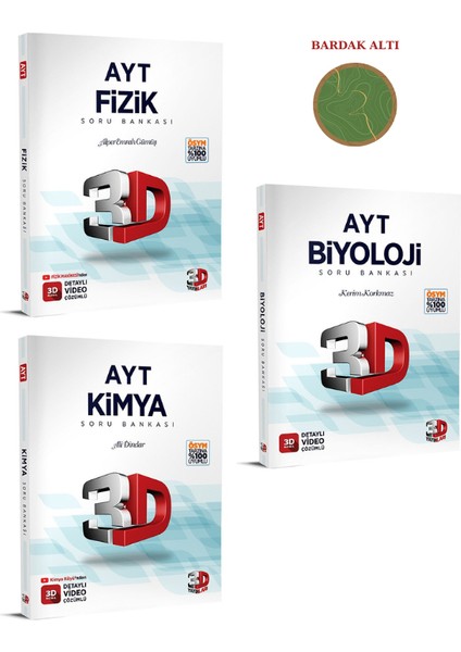 AYT Soru Bankası Fizik - Kimya - Biyoloji Set 3 Kitap