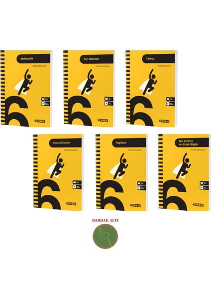 6. Sınıf Soru Bankası Tüm Dersler Set 6 Kitap