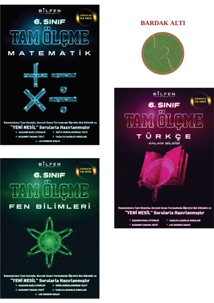 6. Sınıf Tam Ölçme Mat-Fen-Türk Set 3 Kitap