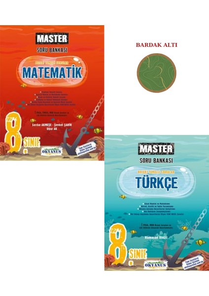 LGS 8. Sınıf Master Soru Bankası Mat-Türk Set 2 Kitap