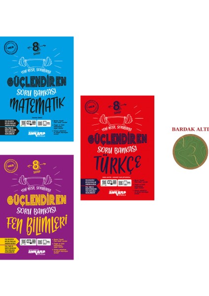 LGS 8.Sınıf Güçlendiren Soru Bankası Matematik -Fen -Türk Set 3 Kitap
