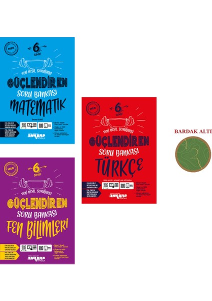 6.Sınıf Güçlendiren Soru Bankası Matematik -Fen -Türk Set 3 Kitap