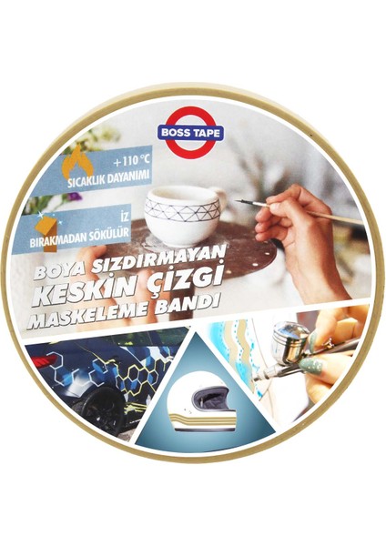 Bükülebilir Keskin Kenar Maskeleme Bandı 5 mm x 50 mt