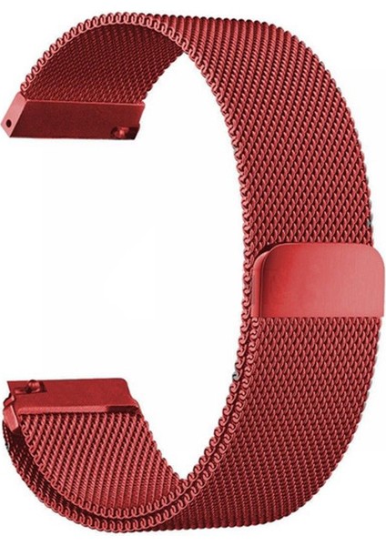 Amazfit Gtr 2-2e Için Mıknatıslı Milanese Kordon Kırmızı