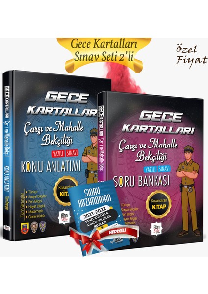 2'li Set Gece Kartalları Çarşı ve Mahalle Bekçiliği Alımına Özel Hazırlık Konu Anlatımı - Soru Bankası