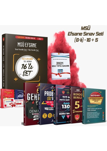 6’lı Efsane MSÜ Sınav Seti 16-5 16’lı Efsane Altın Set -General 6 Deneme MSÜ Rehber- Hedef 1300 Soru Bankası - MSÜ Bordo Bereli Deneme-Problem Çöz