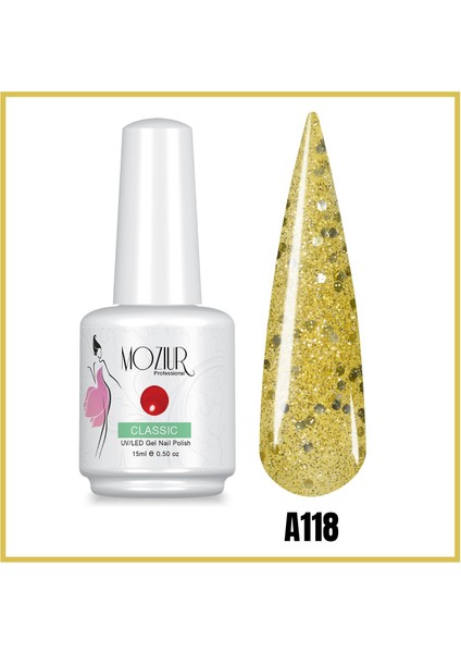 Mozıur Uv LED Kalıcı Oje 15 ml Simli Seri fiyatları