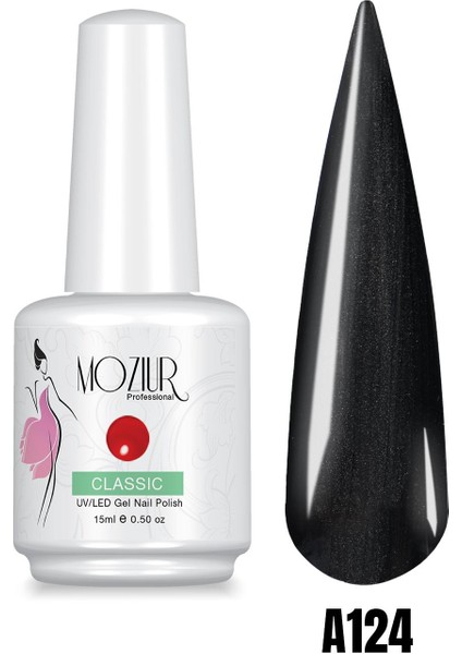 Mozıur Uv LED Kalıcı Oje 15 ml Simli Seri
